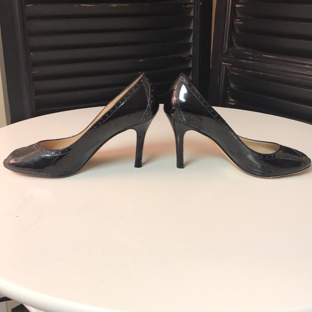 Kate‎ Spade patent leather peep toe heels 7.5 ✨ - Picture 3 of 7